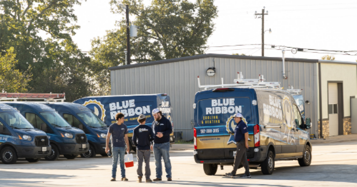 Image of a Hummingbird Heating and Cooling work truck